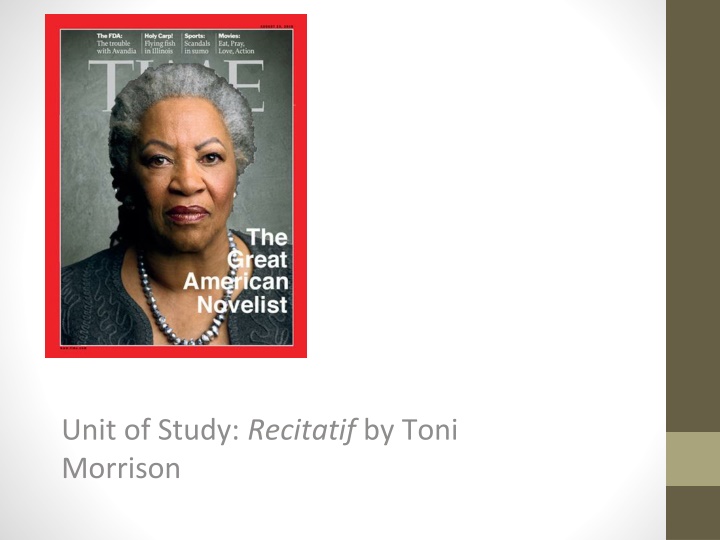 unit of study recitatif by toni morrison