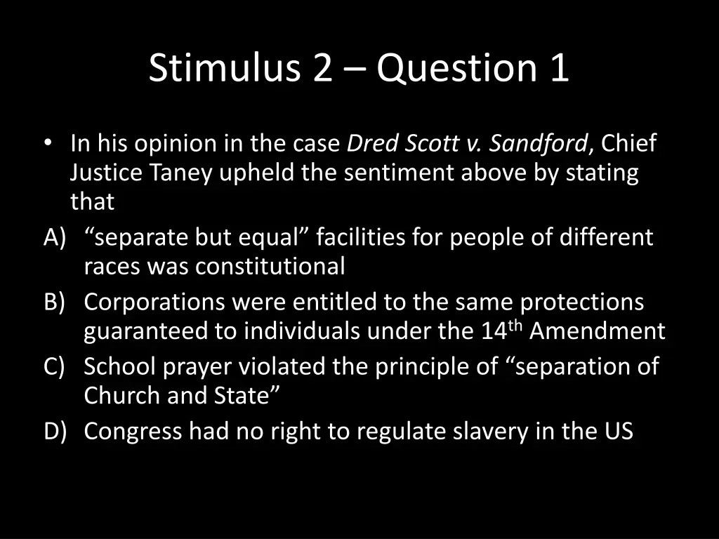 stimulus 2 question 1