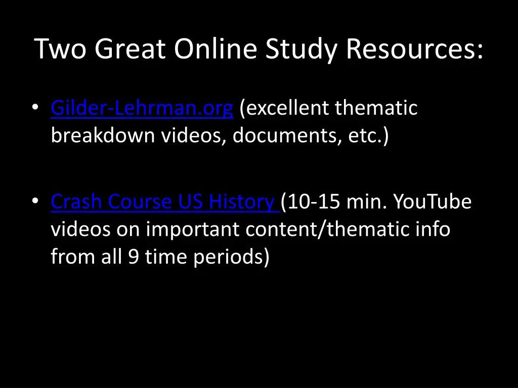 two great online study resources