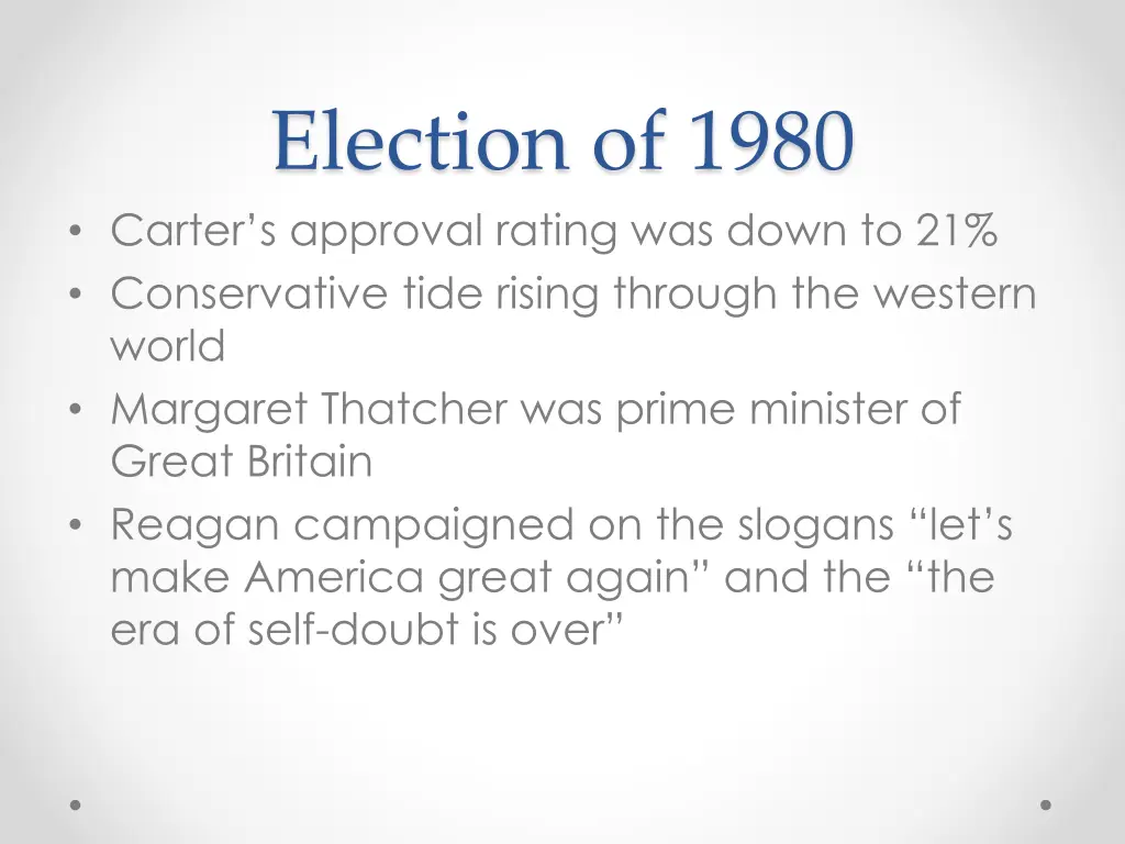 election of 1980 carter s approval rating