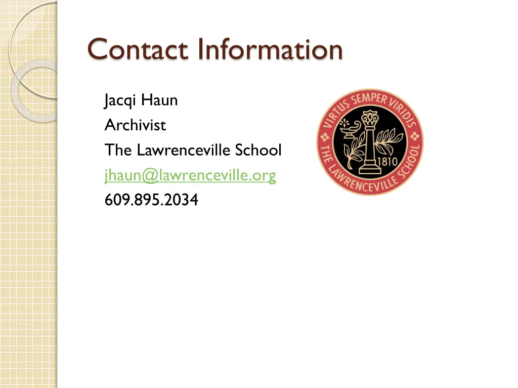 contact information