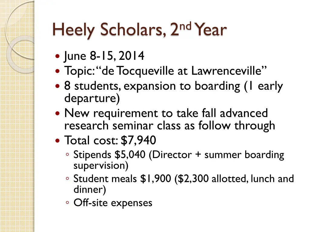 heely scholars 2 nd year