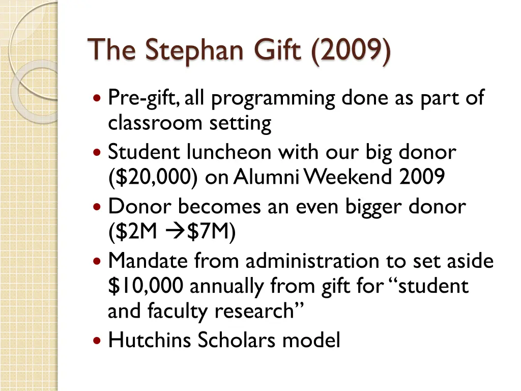 the stephan gift 2009