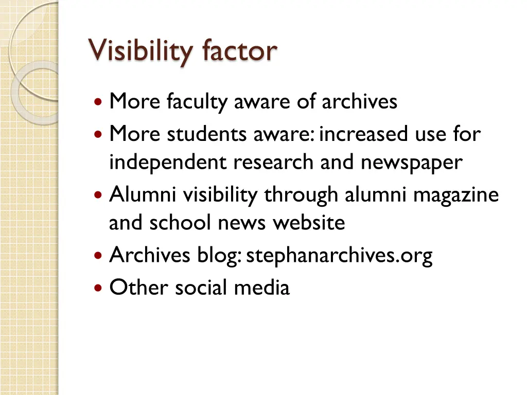 visibility factor