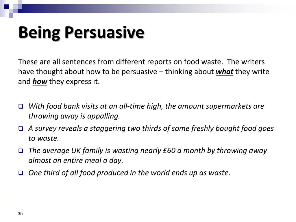 being persuasive