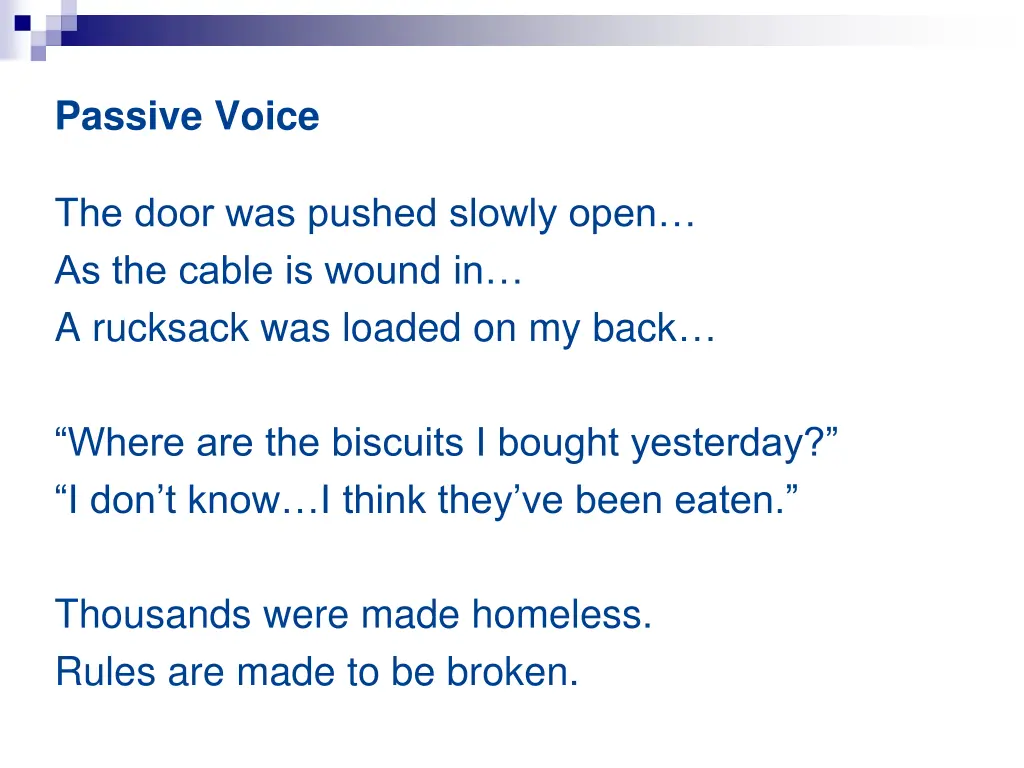 passive voice