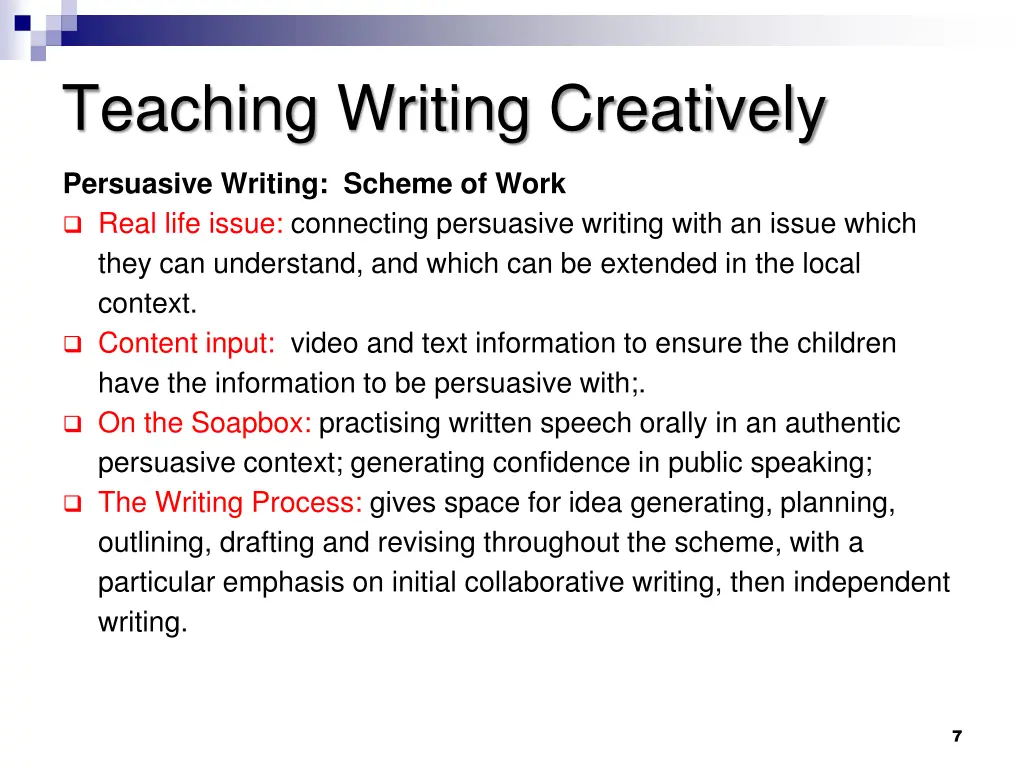 teaching writing creatively 1