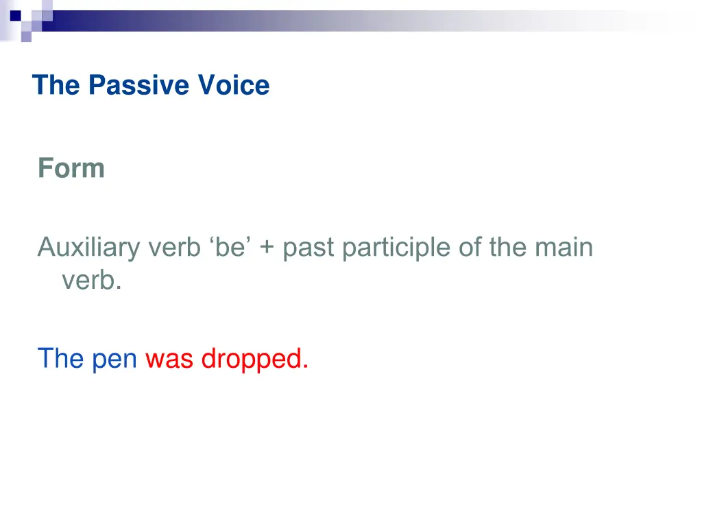 the passive voice