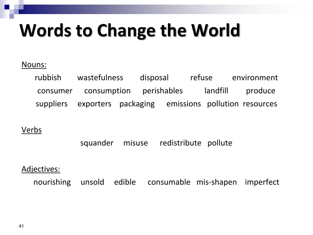 words to change the world