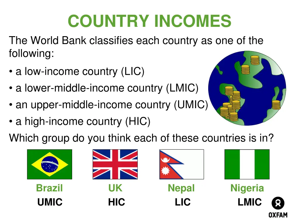 country incomes the world bank classifies each