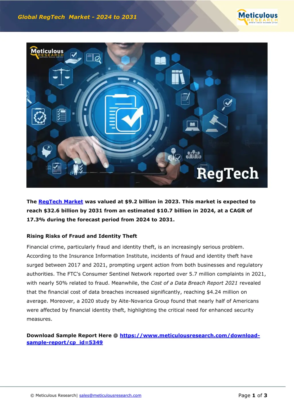 global regtech market 2024 to 2031