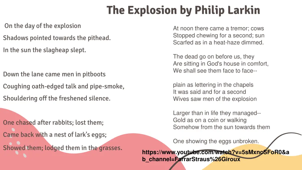 the explosion by philip larkin