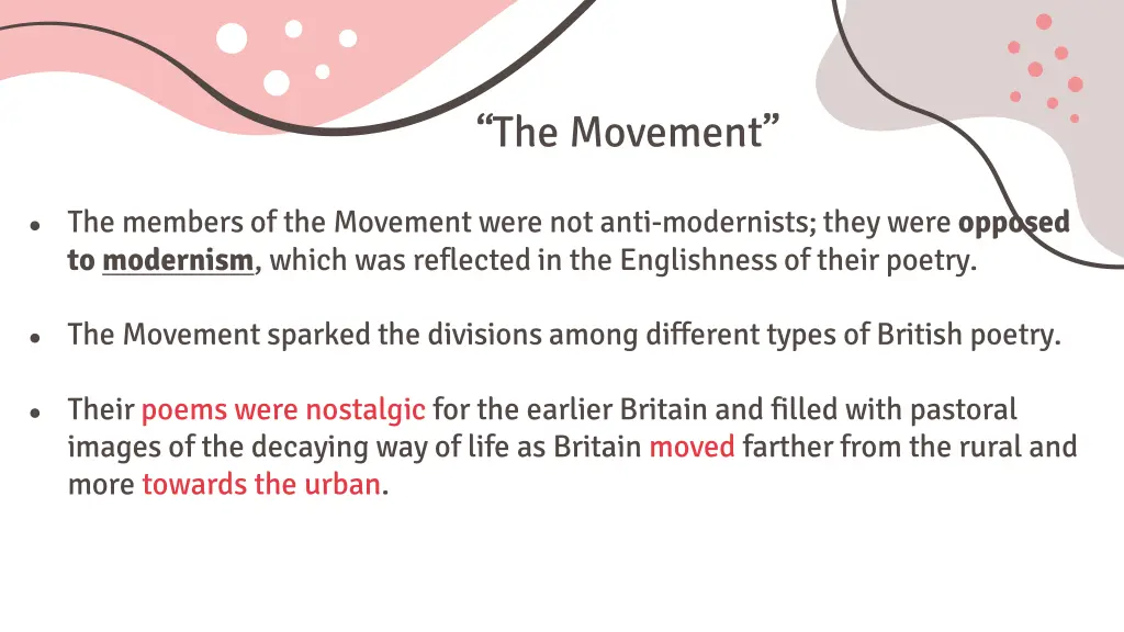 the movement 1