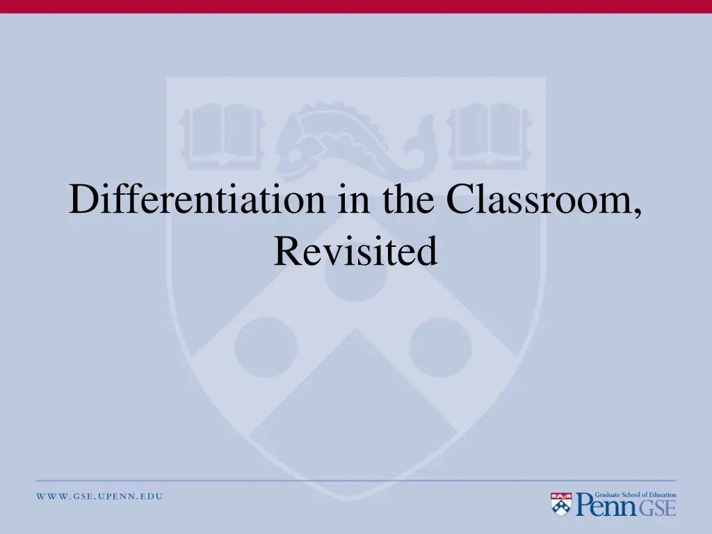 differentiation in the classroom revisited