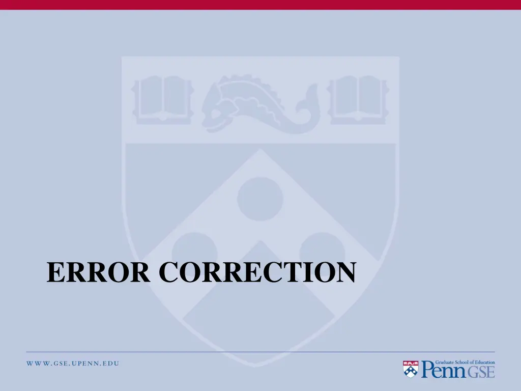 error correction