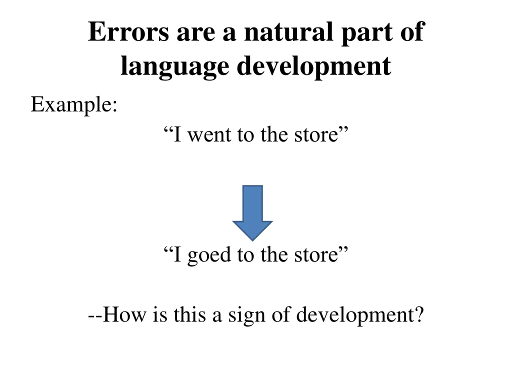 errors are a natural part of language development