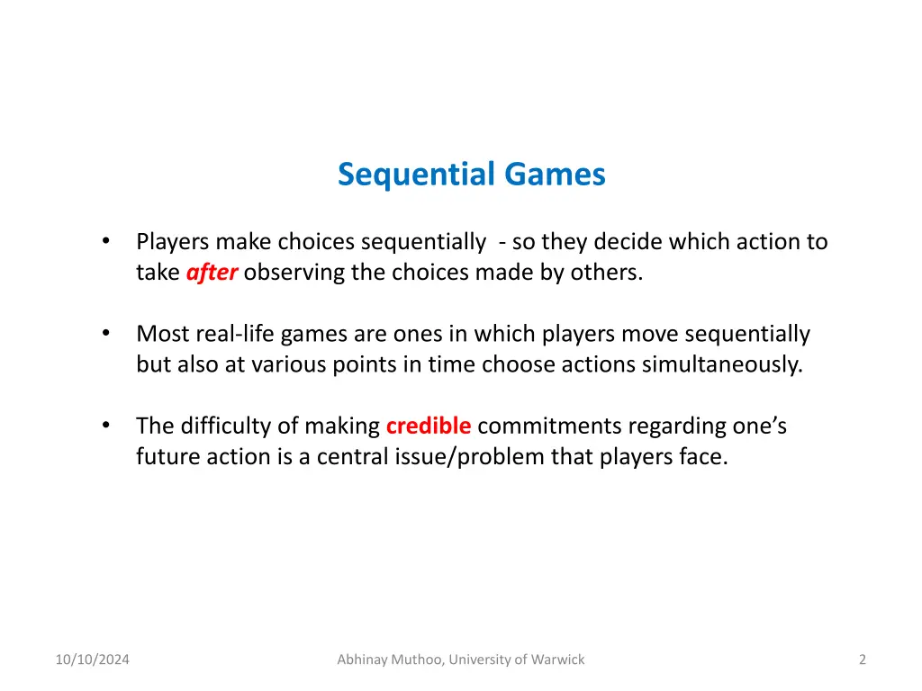 sequential games