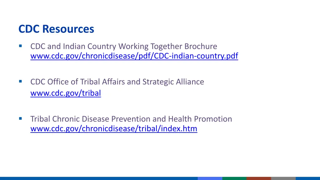 cdc resources