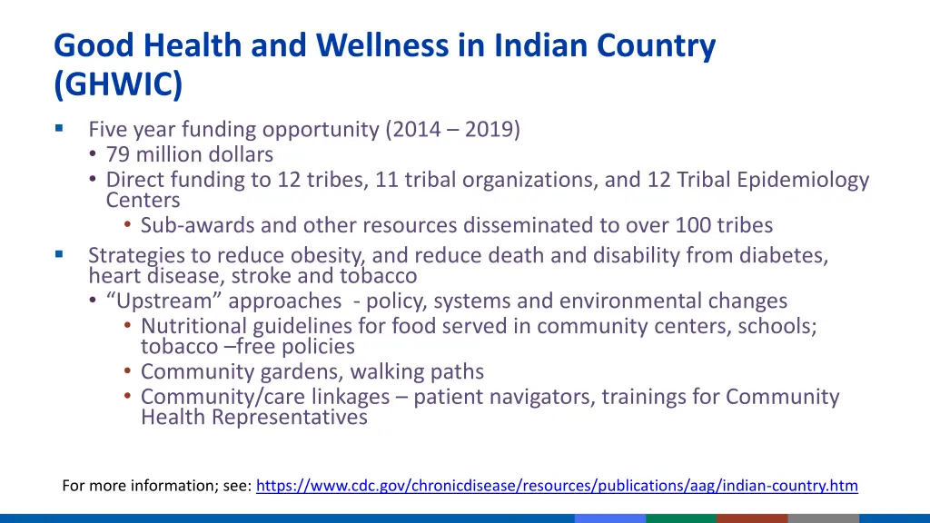 good health and wellness in indian country ghwic