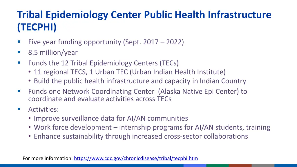 tribal epidemiology center public health