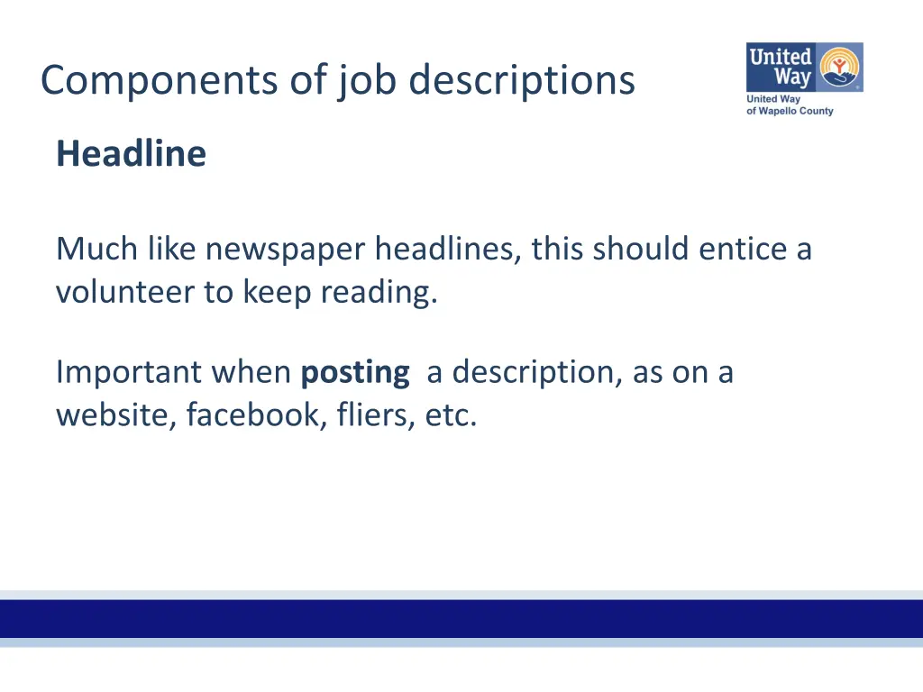 components of job descriptions 1