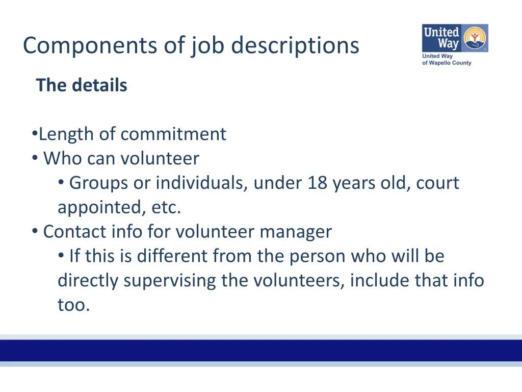 components of job descriptions 13