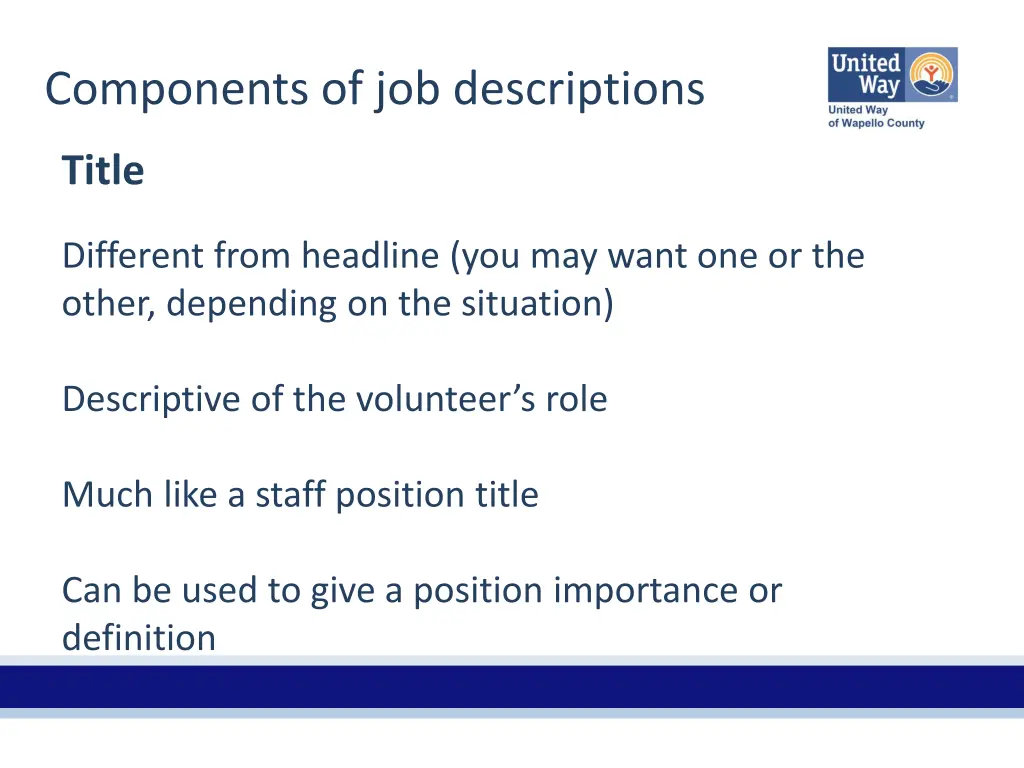 components of job descriptions 2