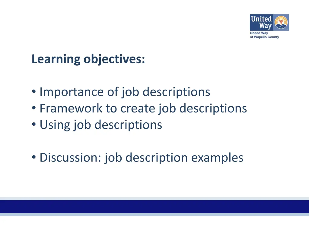 learning objectives