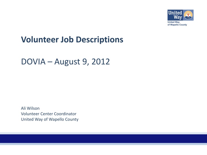 volunteer job descriptions