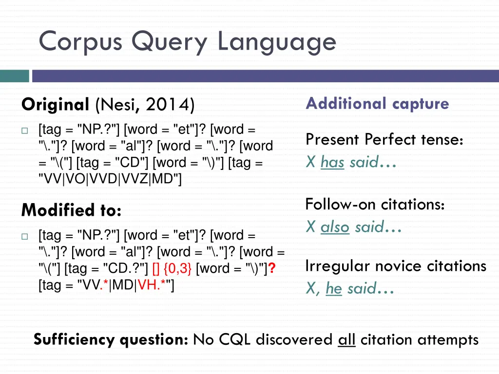 corpus query language