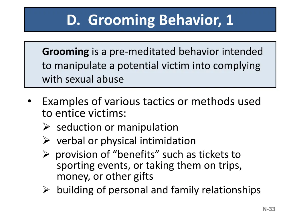 d grooming behavior 1