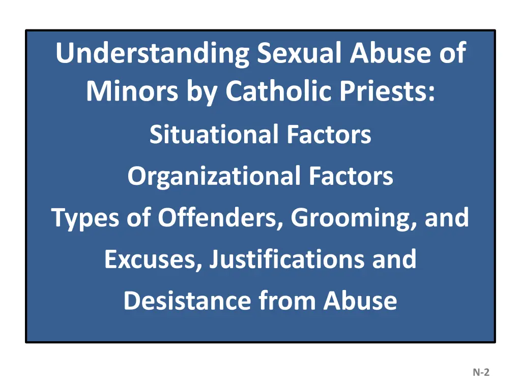 understanding sexual abuse of minors by catholic