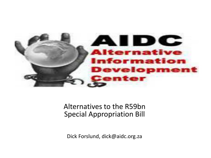 alternatives to the r59bn special appropriation