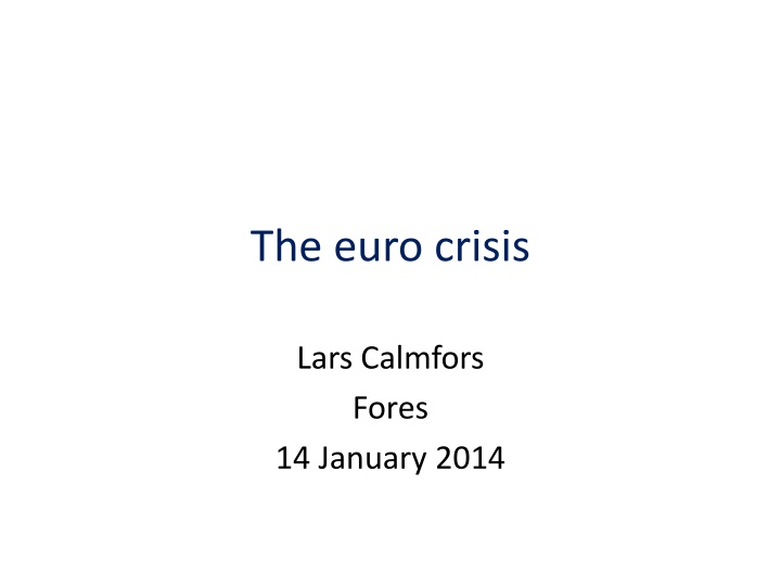 the euro crisis