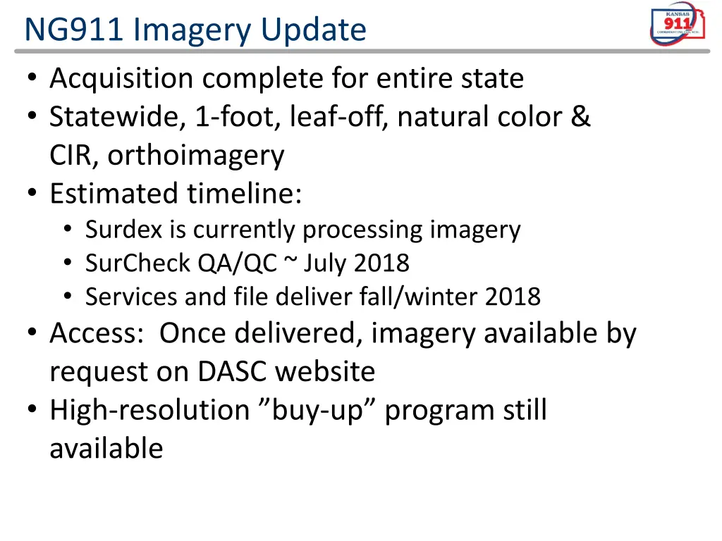 ng911 imagery update acquisition complete