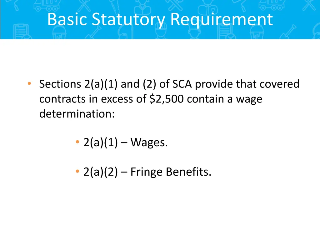 basic statutory requirement