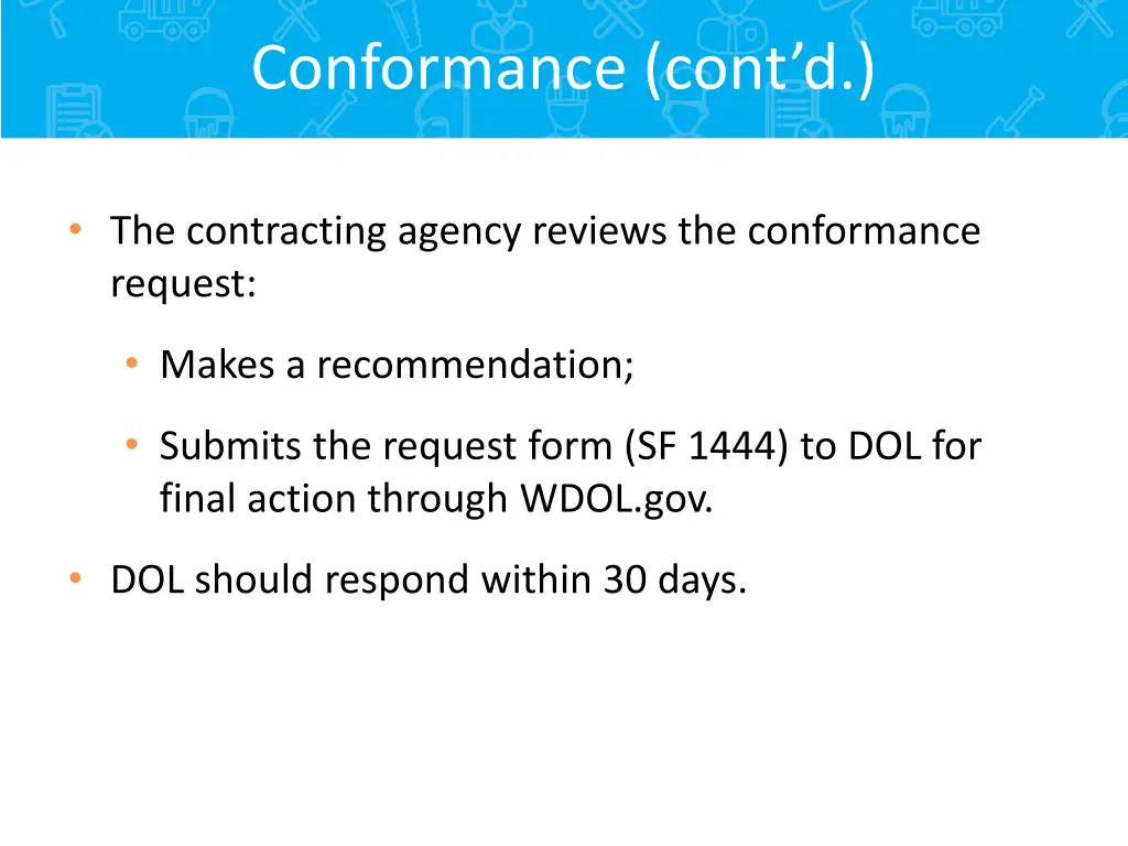 conformance cont d 2