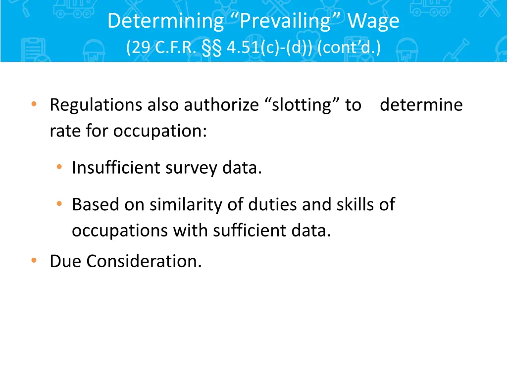 determining prevailing wage