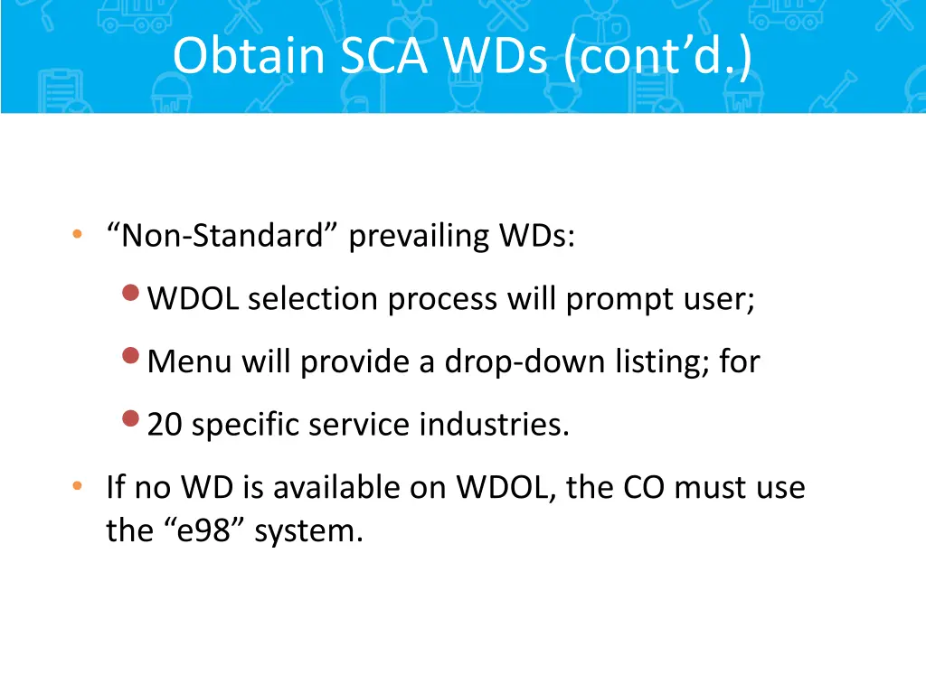 obtain sca wds cont d