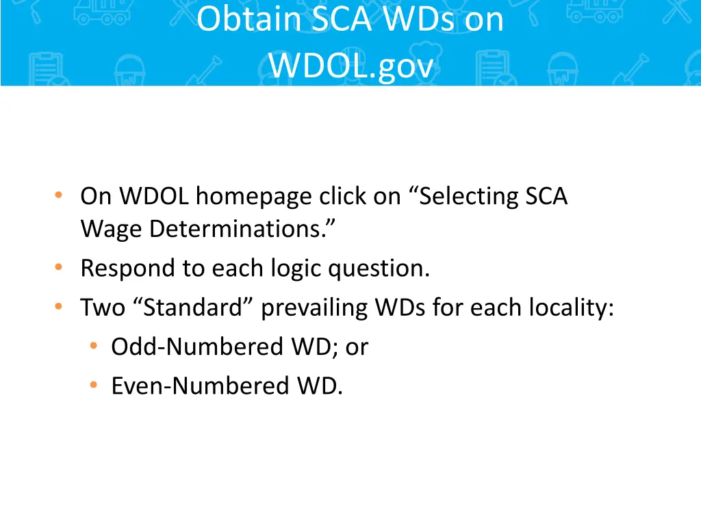 obtain sca wds on wdol gov