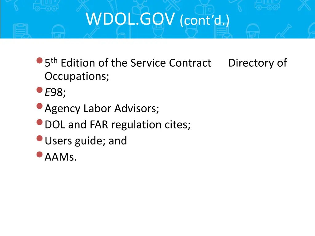 wdol gov cont d