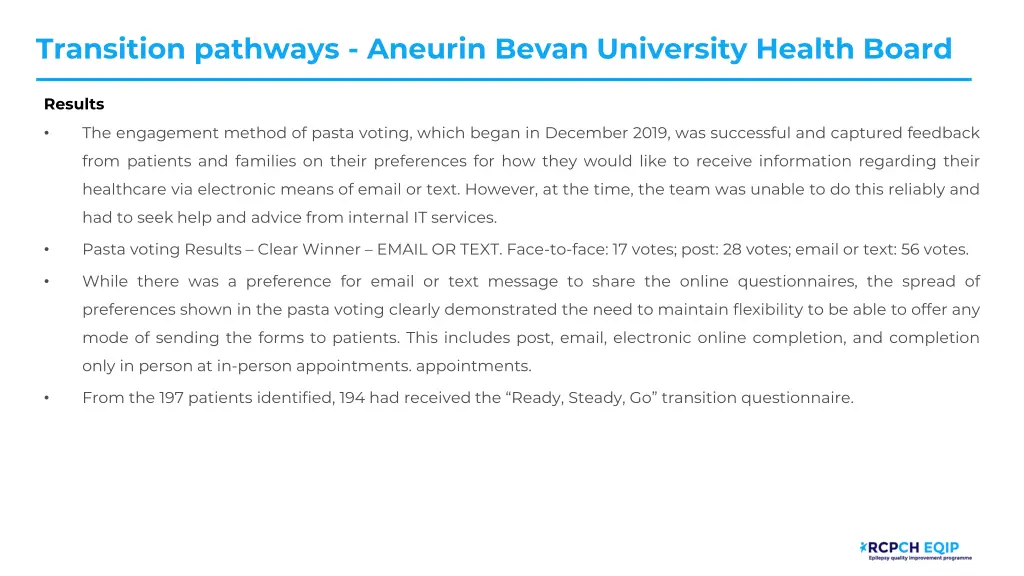 transition pathways aneurin bevan university 2