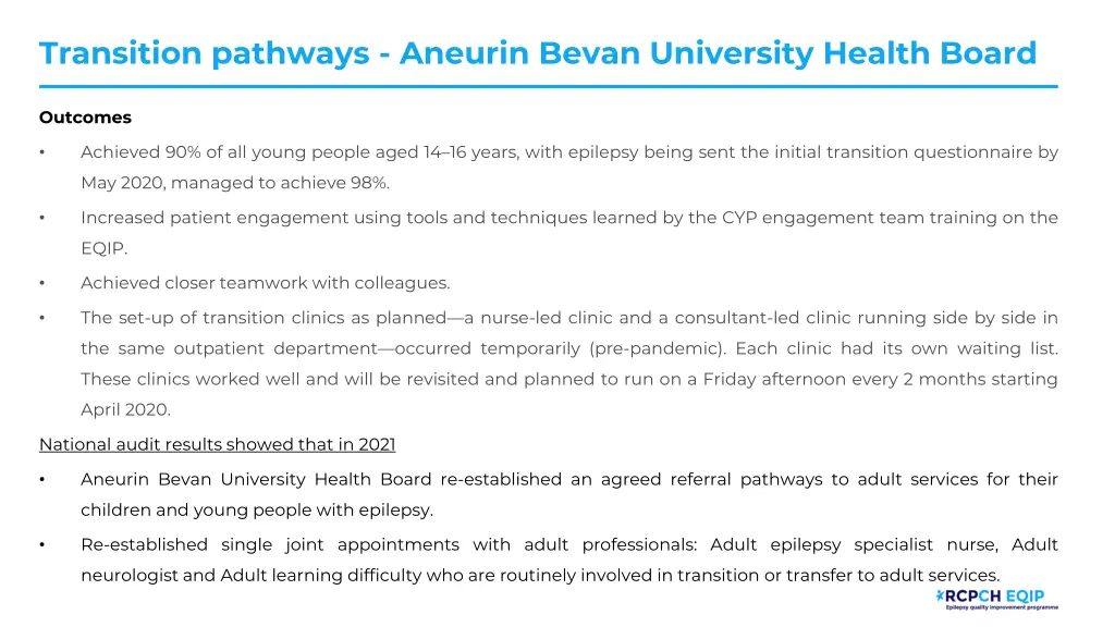 transition pathways aneurin bevan university 8