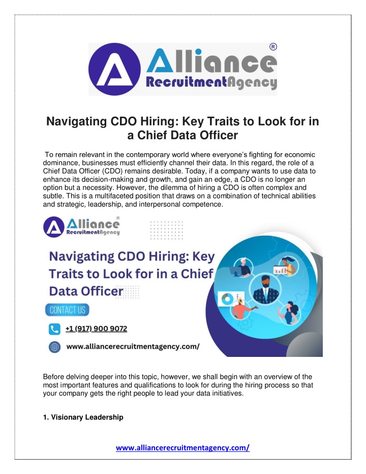 navigating cdo hiring key traits to look