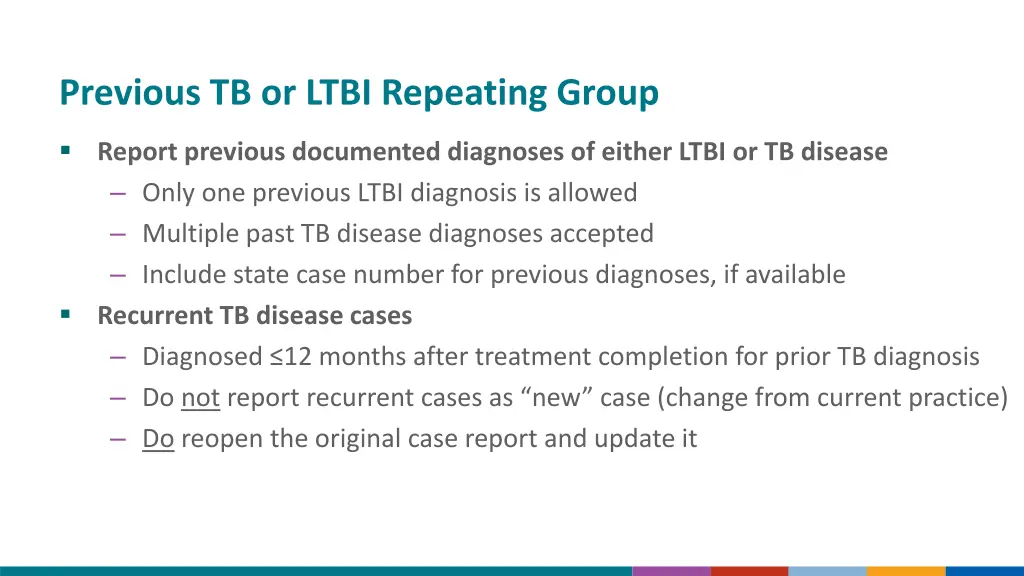 previous tb or ltbi repeating group