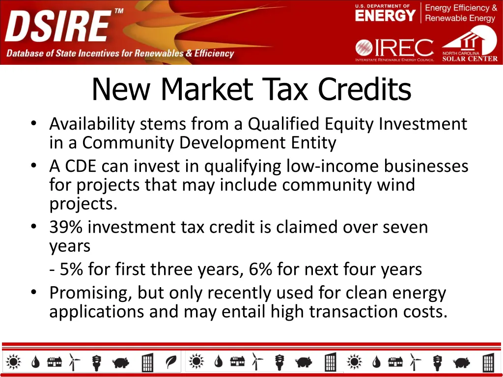 new market tax credits availability stems from