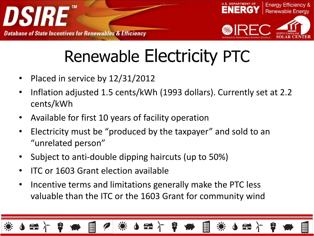 renewable electricity ptc