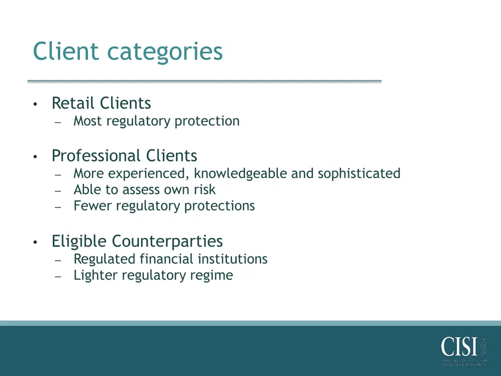 client categories