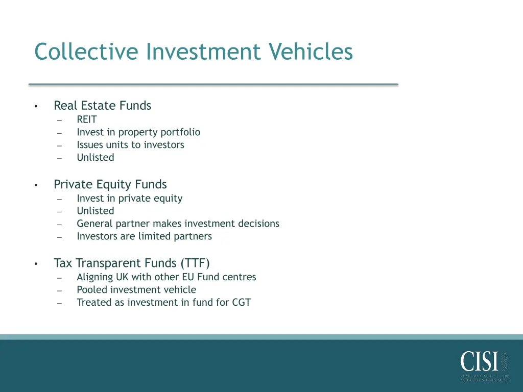 collective investment vehicles 2