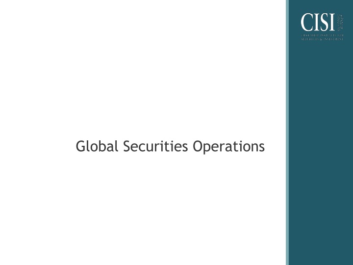 global securities operations